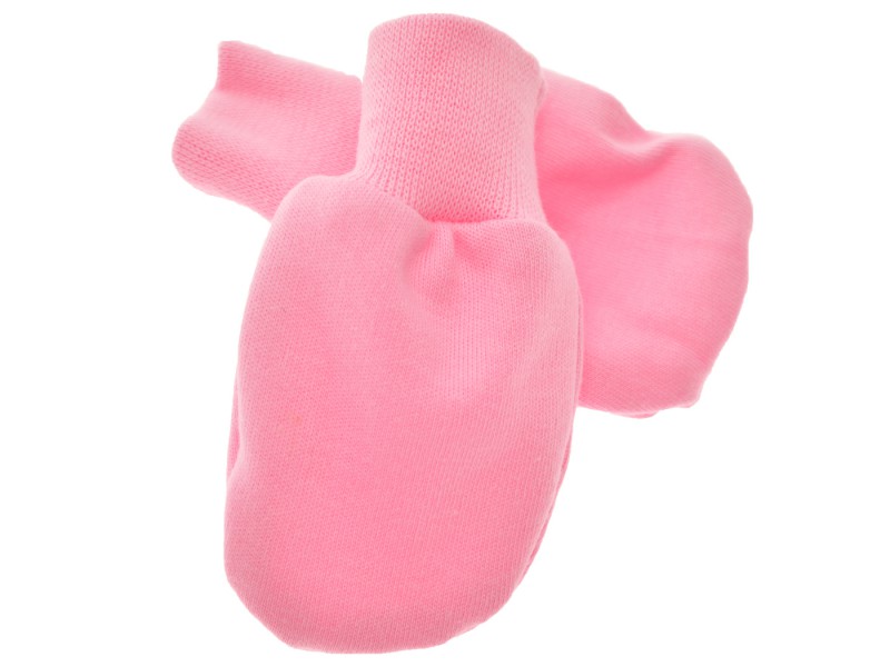 Różowe NIEDRAPKI rękawiczki niemowlęce 56 62
