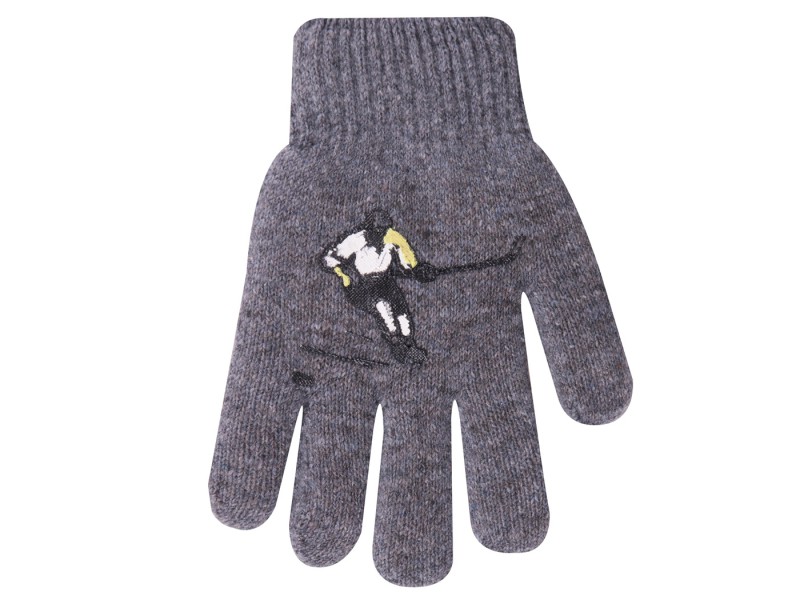 Zimowe rękawiczki chłopięce wełniane z ABS 5P hokeiataS