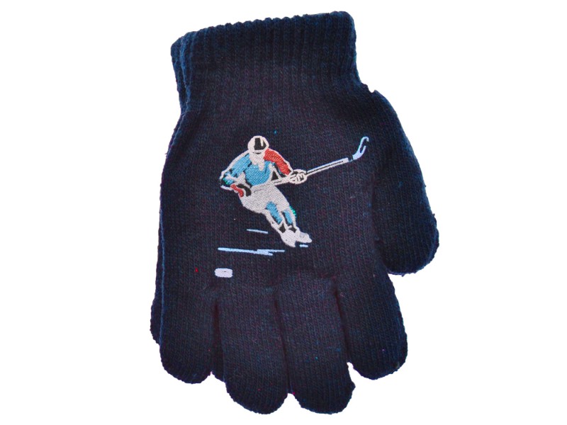 Zimowe rękawiczki chłopięce wełniane z ABS 5P hokeistaG