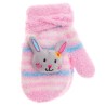 Zimowe rękawiczki frotte z maskotką ZającR