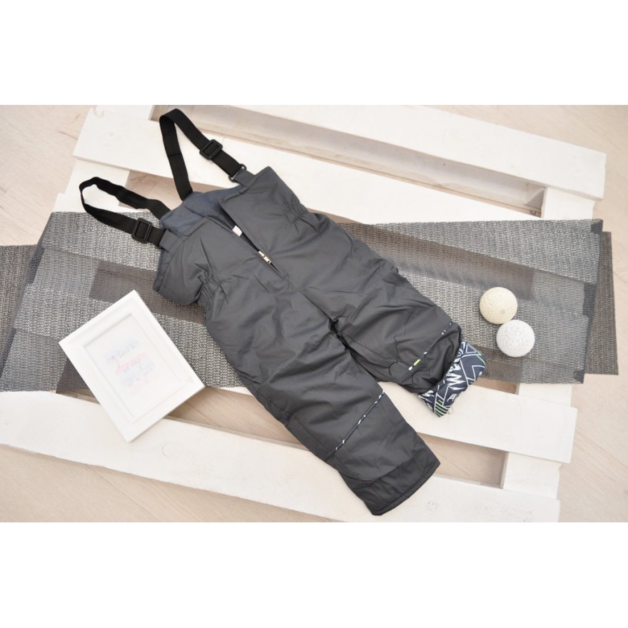 Grafitowy KOMBINEZON ZIMOWY dwuczęściowy ocieplany