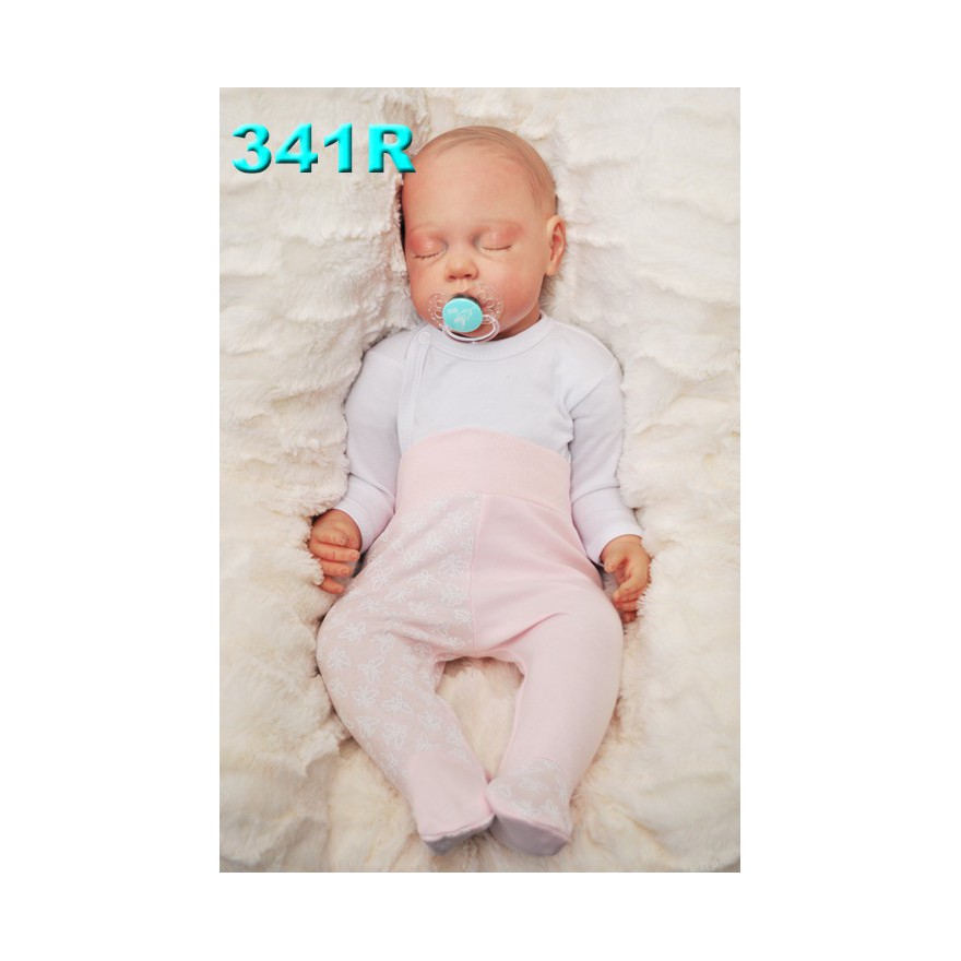 PÓŁŚPIOCHY bezuciskowe różowe w motyle wzór 341R