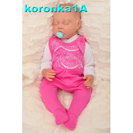 ŚPIOCHY ŚPIOSZKI bawełniane, amarantowe z koronką wzór koronka1A