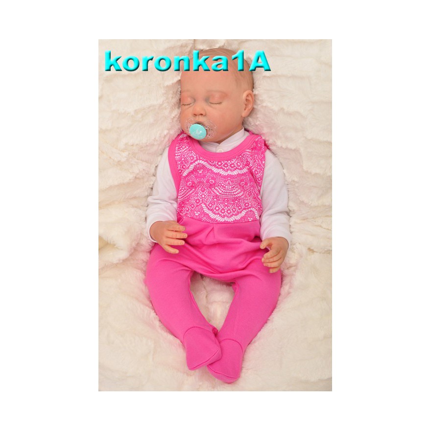 ŚPIOCHY ŚPIOSZKI bawełniane, amarantowe z koronką wzór koronka1A