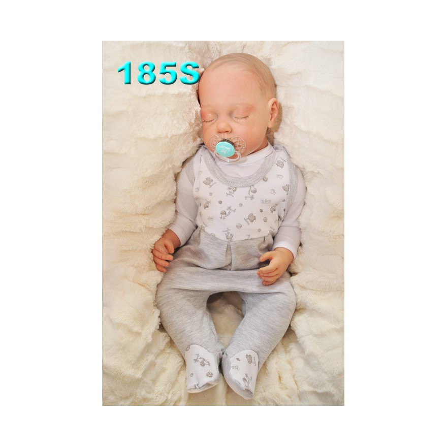 ŚPIOCHY ŚPIOSZKI bawełniane, szare w zwierzątka, wzór 185S