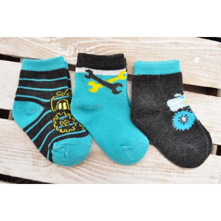3 pary SKARPETKI dla chłopca wzór CH15
