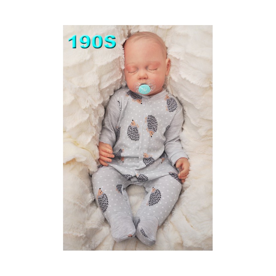 Pajac pajacyk bawełniany szary w jeże wzór 190S