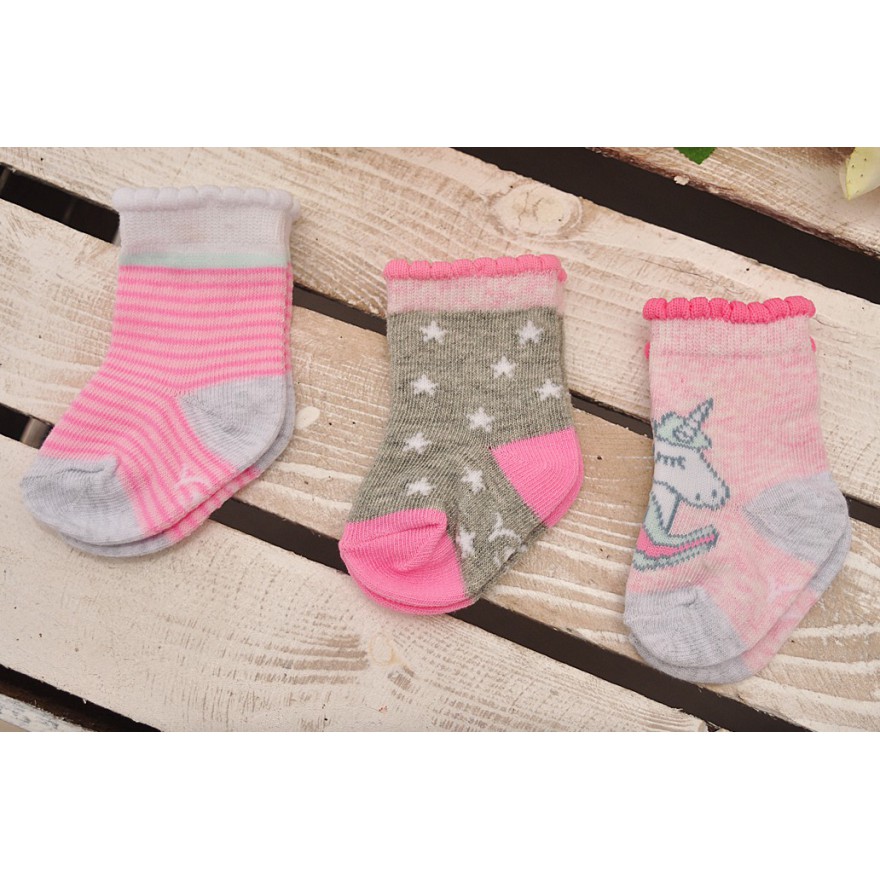 3 pary SKARPETKI bawełniane Girl wzór D22