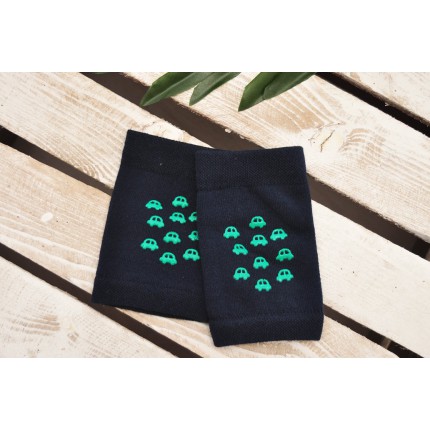 Granatowe NAKOLANNIKI dla chłopca ABS auta DO RACZKOWANIA rozmiar uniwersalny