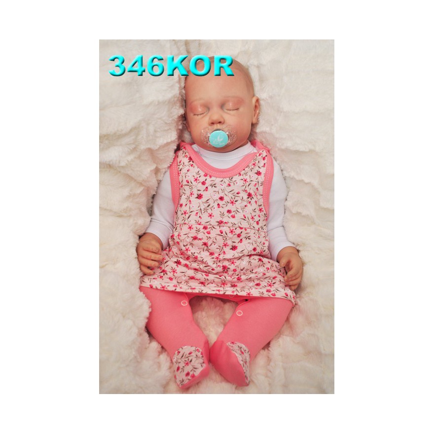 ŚPIOCHY SUKIENKA 2w1 tylko u nas! koralowe w kwiaty wzór 346KOR