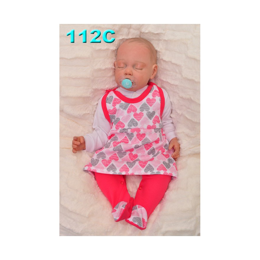 ŚPIOCHY SUKIENKA 2w1 tylko u nas! malinowe w serca wzór 112C