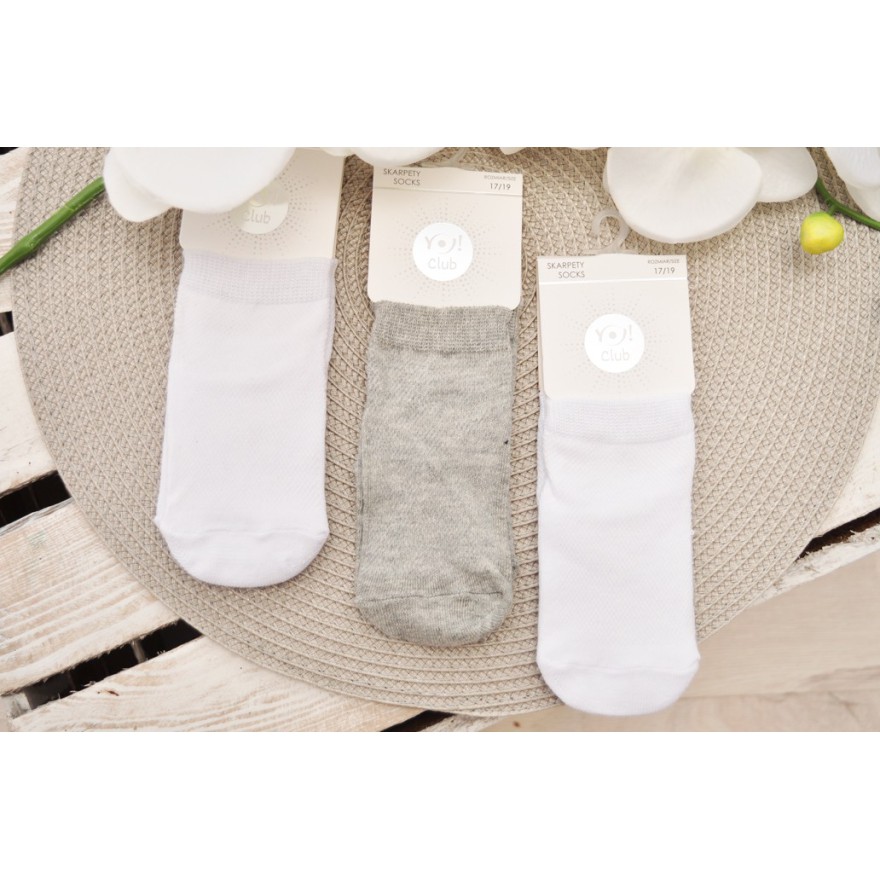 3 pary STOPKI ażurowe skarpety letnie skarpetki zestaw jasny