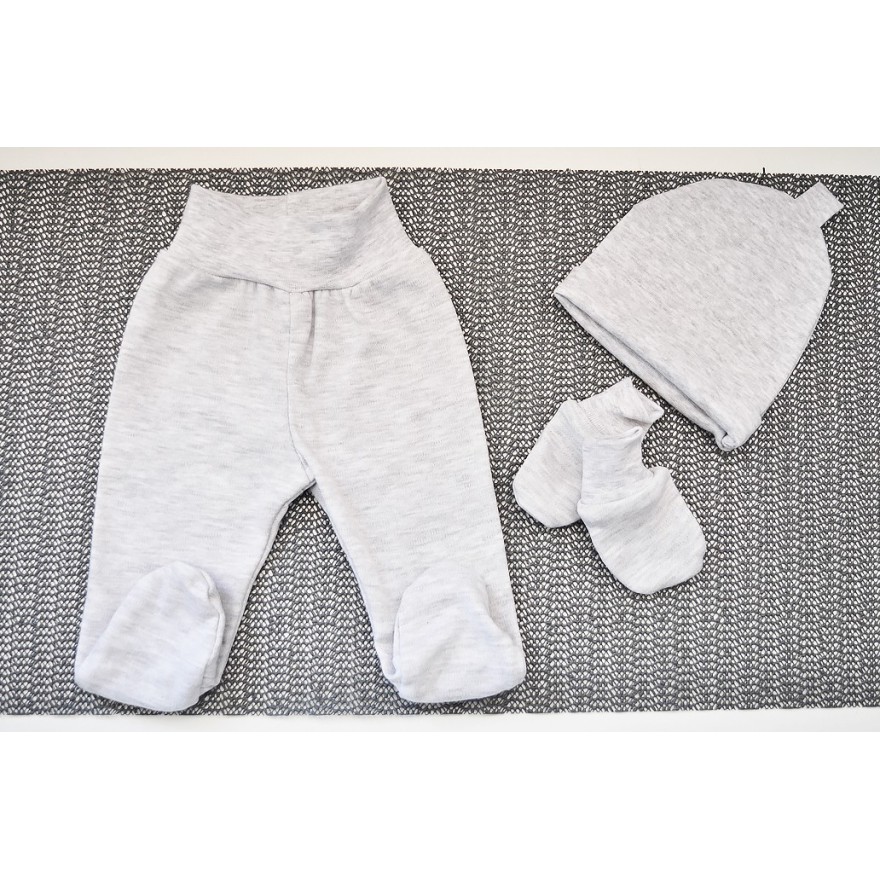 Szara WYPRAWKA dla noworodka do szpitala 5 części