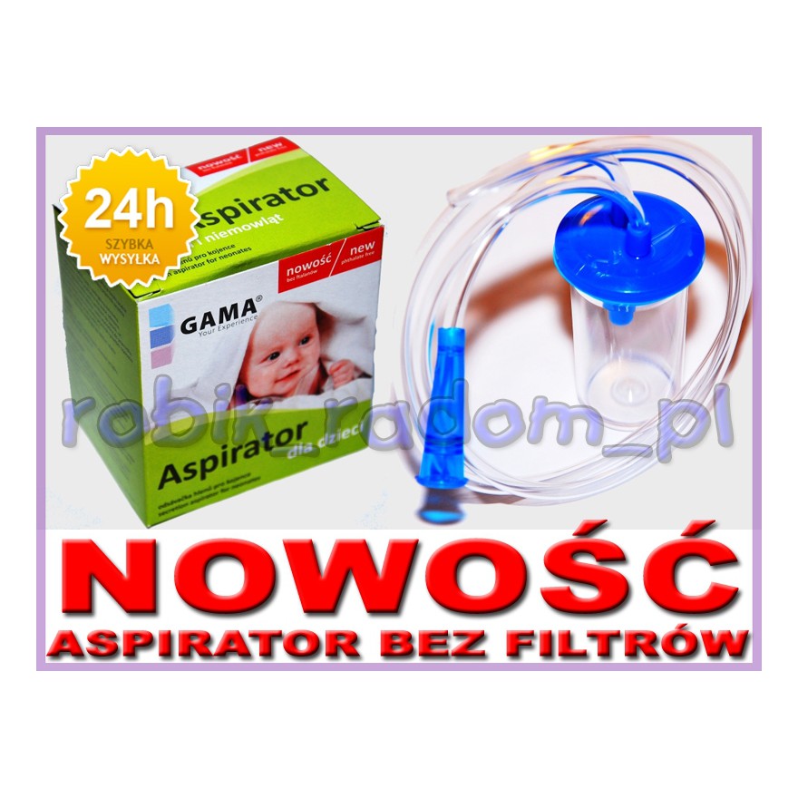 BEZFILTROWY Aspirator do noska GRUSZKA