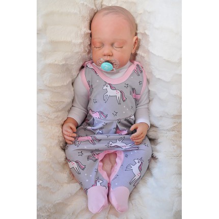 Dziewczęce ŚPIOCHY rozpinane w kroku, w jednorożce wzór 316R