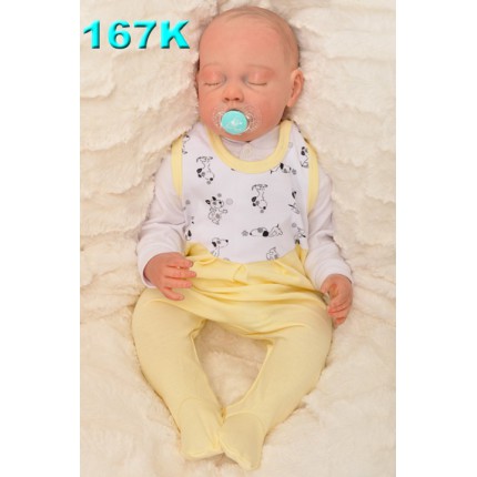 ŚPIOCHY ŚPIOSZKI bawełniane żółte w pieski r.50 WCZEŚNIAK wzór 167K