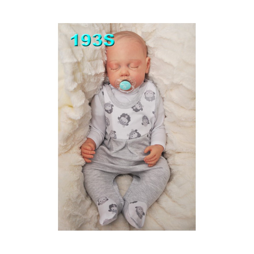 ŚPIOCHY ŚPIOSZKI bawełniane, szare w owieczki r.50 WCZEŚNIAK wzór 193S