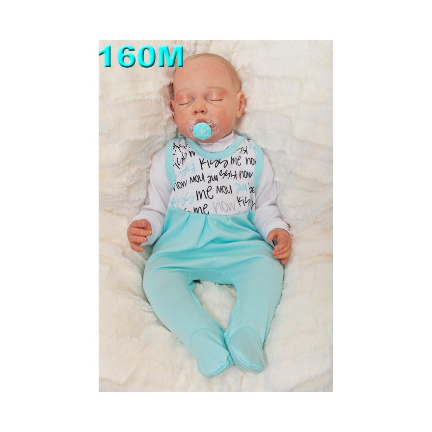 ŚPIOCHY ŚPIOSZKI bawełniane, miętowe KISS ME r.50 WCZEŚNIAK wzór 160M