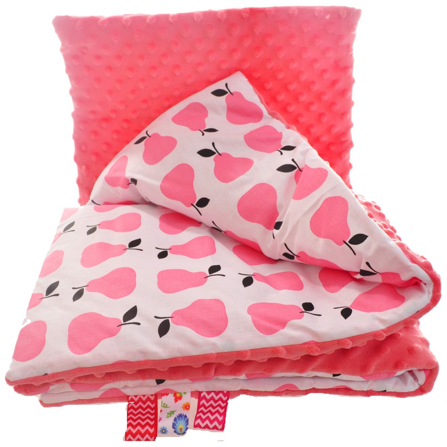 KOMPLET 2 cz. do wózka 35x30+55x75 MINKY ocieplany wzór 12GRU