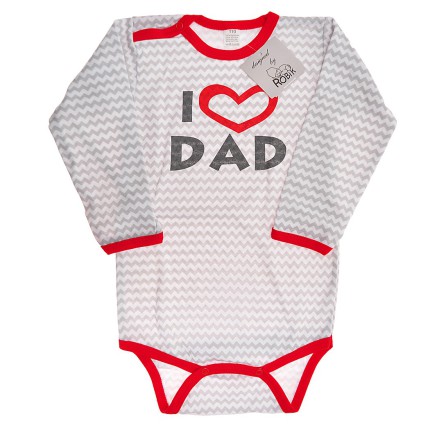 BODY I LOVE DAD w zygzaki długi rękaw wzór 89dad