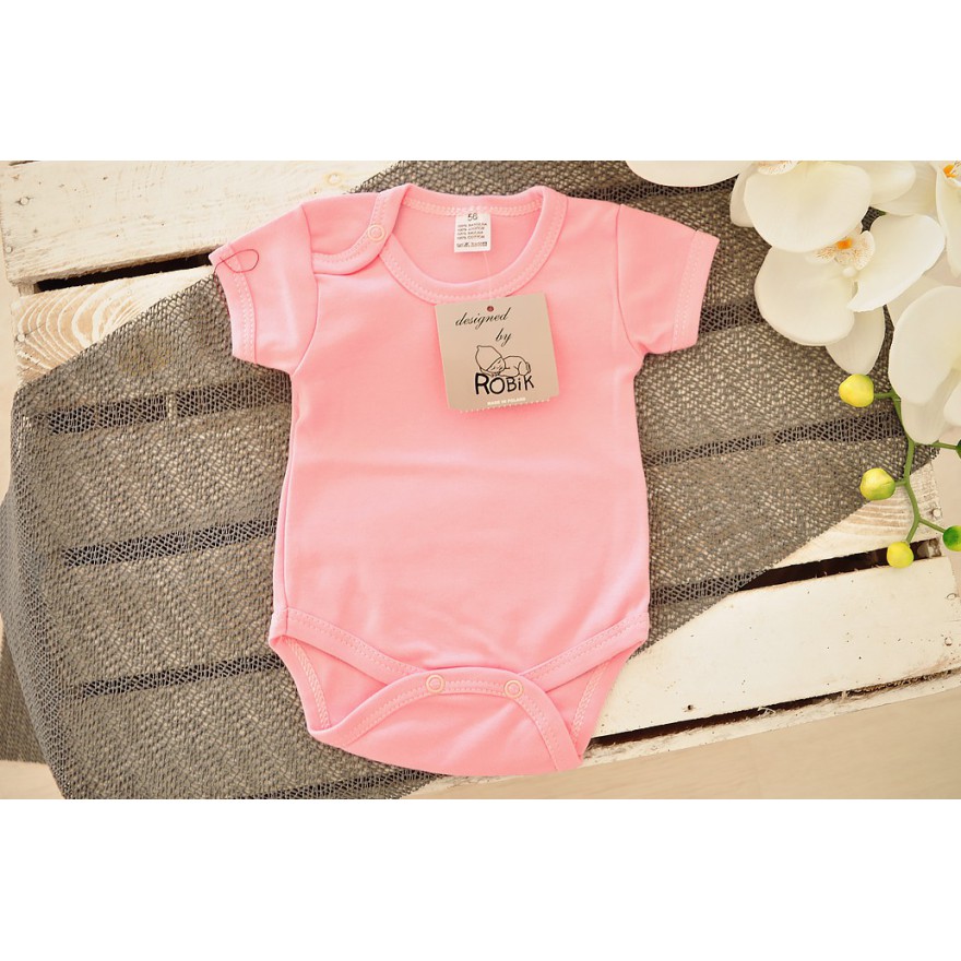 Różowe body krótki rękaw