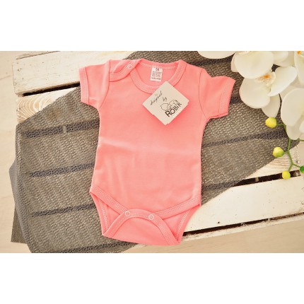 Łososiowe body krótki rękaw
