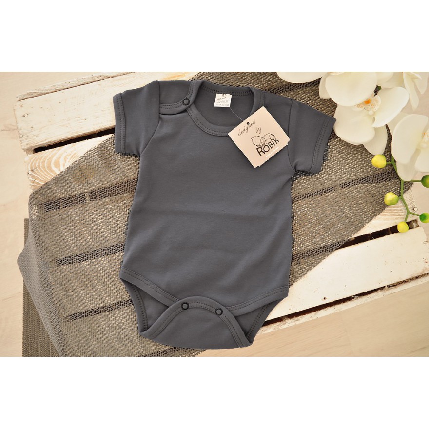 Grafitowe body krótki rękaw