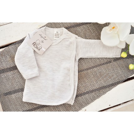 Szara KOSZULKA kopertowa kaftanik