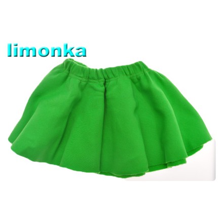 Limonkowa SPÓDNICA DRESOWA z koła - KRĘCĄCA SIĘ