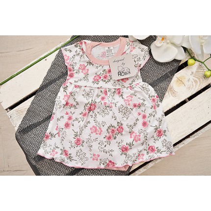 Biała BODY SUKIENKA w kwiaty UROCZA PIĘKNE KOLORY LATO wzór 354R