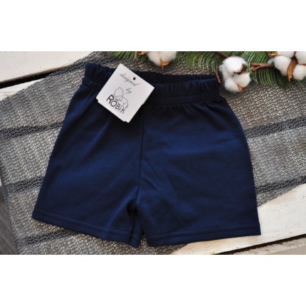 Granatowe KRÓTKIE SPODENKI cienkie SZORTY LATO