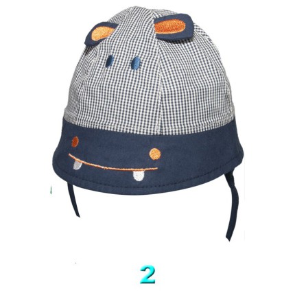 KAPELUSZ HIPPO granat Z USZKAMI CZAPKA LATO