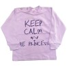 Fioletowa bluzeczka KEEP CALM AND BE PRINCESS długi rękaw