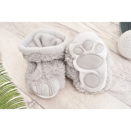 KOSMATE BUCIKI jak LWIE STOPY szare kapcie niechodki