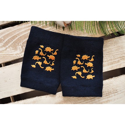 Granatowe NAKOLANNIKI dla chłopca ABS dinozaury DO RACZKOWANIA rozmiar uniwersalny