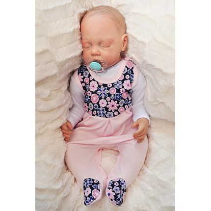 ŚPIOCHY ŚPIOSZKI bawełniane, różowe w kwiaty, wzór 359R