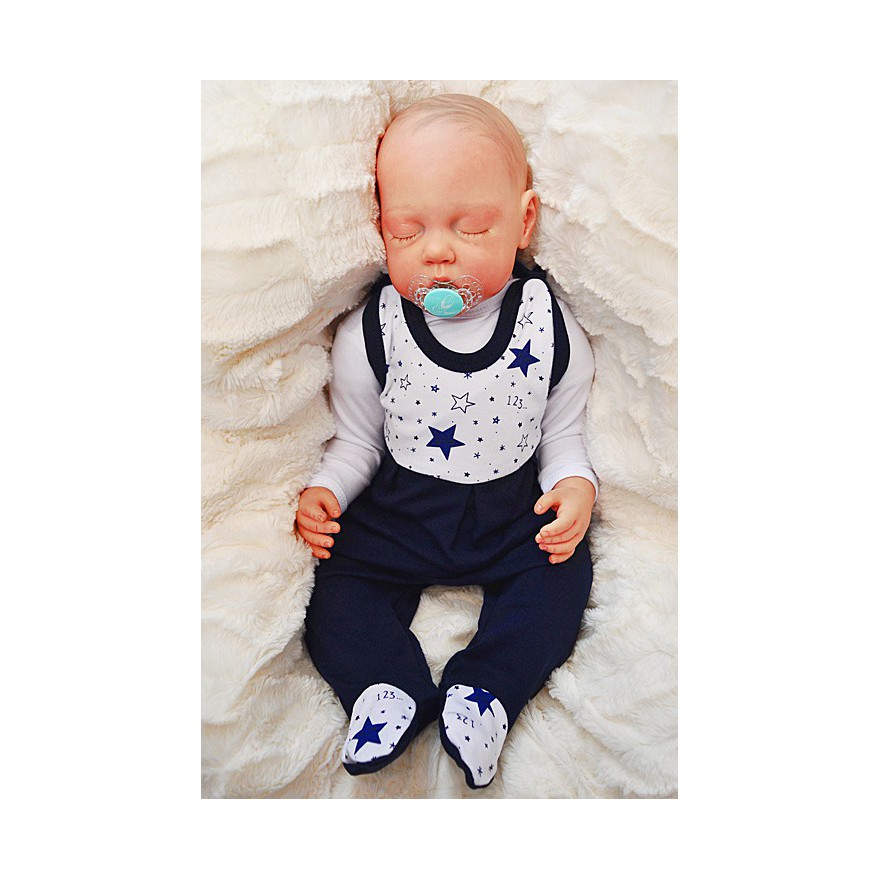 ŚPIOCHY ŚPIOSZKI bawełniane, granatowe w gwiazdki wzór 204G