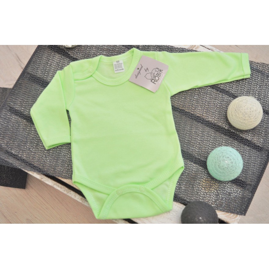 Pistacjowe BODY z długim rękawem