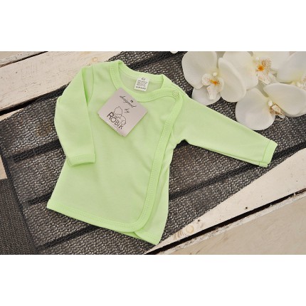 Pistacjowa KOSZULKA kopertowa kaftanik