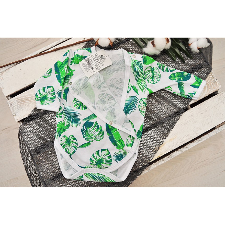 BODY w zielone liście długi rękaw