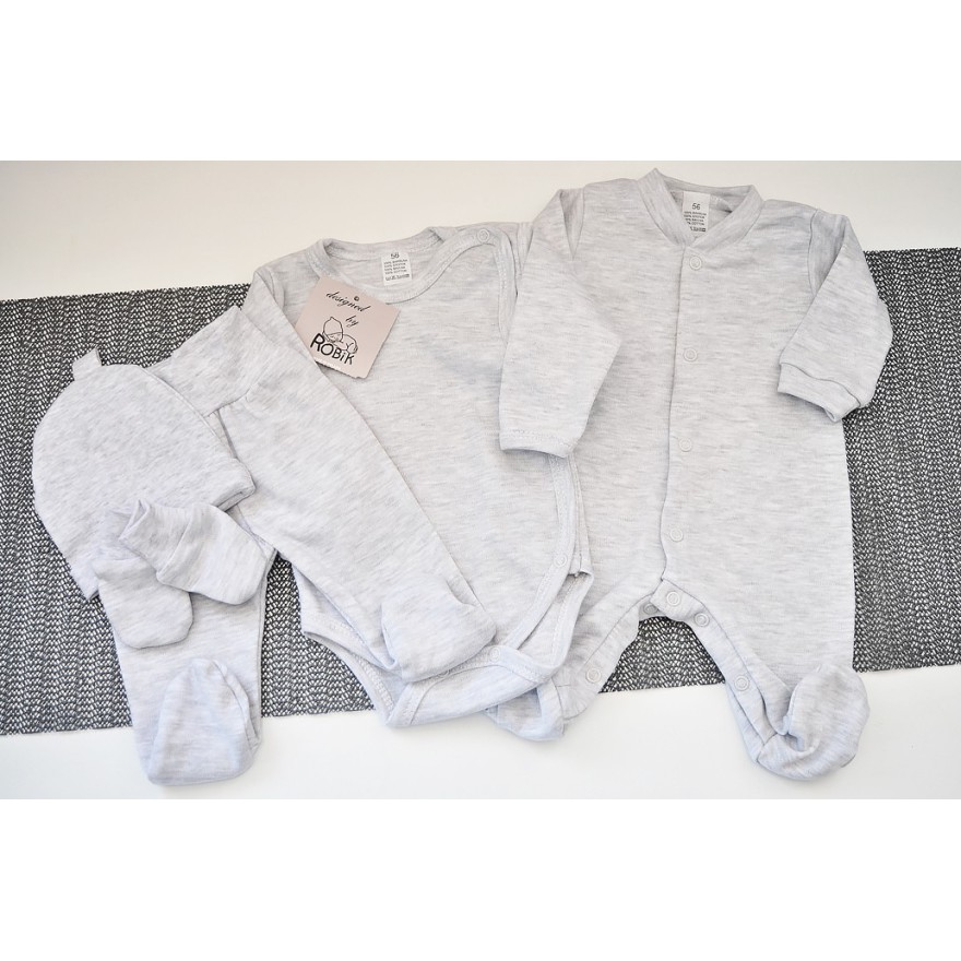 Szara WYPRAWKA dla wcześniaka do szpitala 5 części