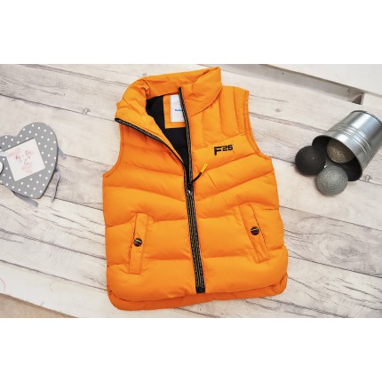 Musztardowa KAMIZELKA bezrękawnik pikowany ocieplany