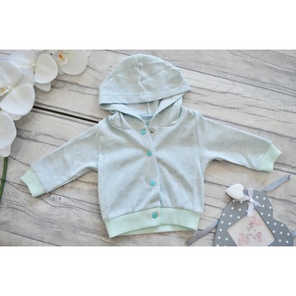 Miętowy komplet 3cz. dla niemowlaka KRÓLIK bluza body spodnie