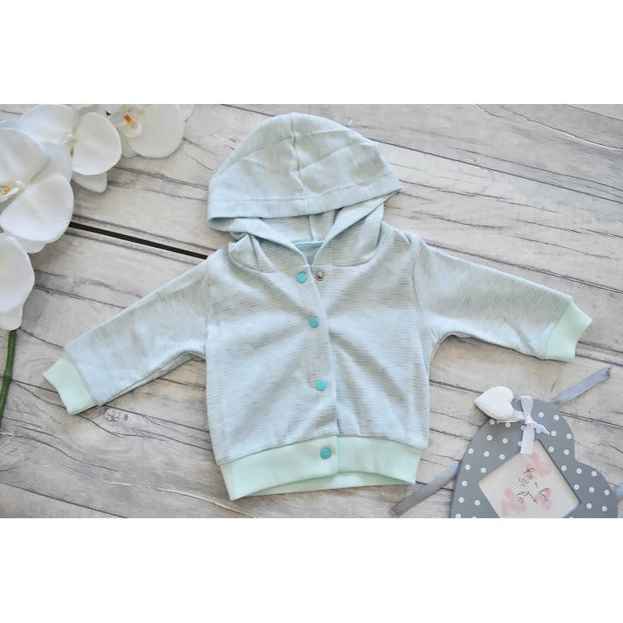 Miętowy komplet 3cz. dla niemowlaka KRÓLIK bluza body spodnie