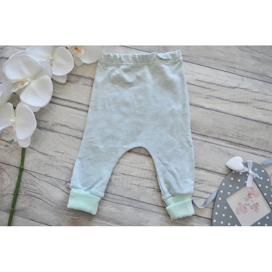 Miętowy komplet 3cz. dla niemowlaka KRÓLIK bluza body spodnie