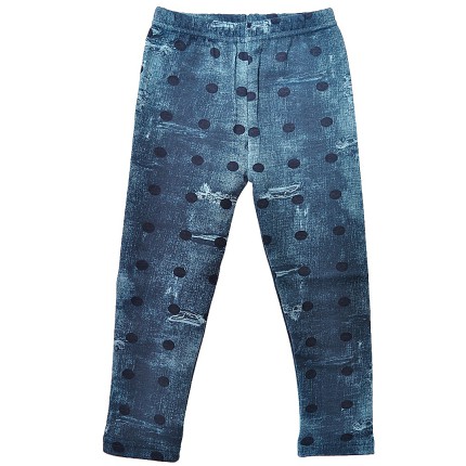 Niebieskie LEGGINSY ocieplane a'la jeans GETRY