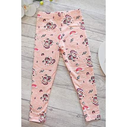 Różowe LEGGINSY w jednorożce GETRY
