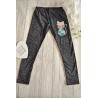 LEGGINSY KOTEK magiczne cekiny GETRY grafit marmurek