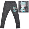 LEGGINSY KOTEK magiczne cekiny GETRY grafit marmurek