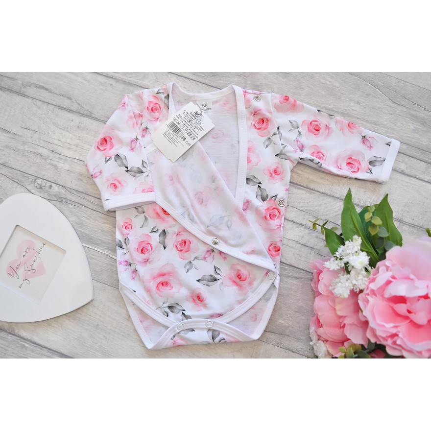 BODY kopertowe w róże długi rękaw